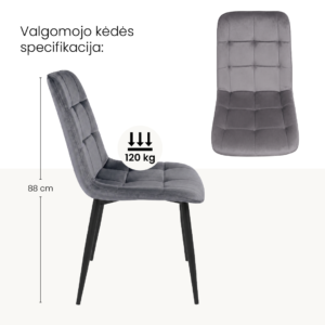artistico valgomojo komplektas gray