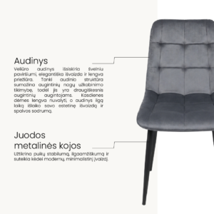 artistico valgomojo komplektas gray