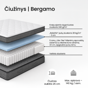 čiužinys bergamo