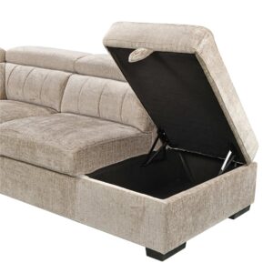 Minkšts kampas DETROIT Beige RIGHT (4)